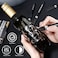KERIFI Silver Liquid Chrome Mirror Markers OilBased Permanent Art Liquid Chrome Marker Set Reflective Gloss Metallic Mirror Marker Repair Paint Pen for Model Metal Plastic DIY Craft 5pack 13mm