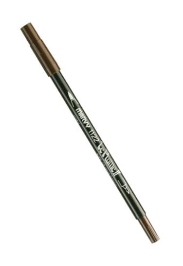 Uchida UCHIDA Marvy Extra Fine Tip Le Plume II Double Ender Marker Pen Art Supplies Dark Brown