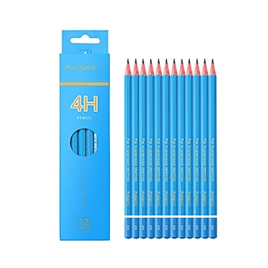 HAIHAOMUM Sketch Pencils for Drawing 4H 12pcs Professional Art Drawing Pencils for Shading Sketching Doodling Graphite Pencil for Artists Beginners