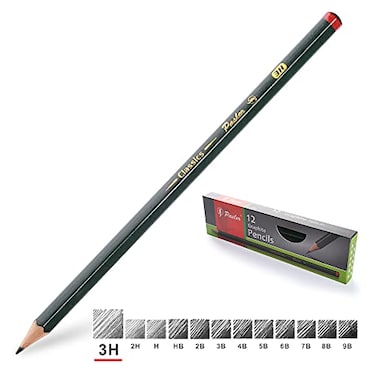 Pasler Professional Graphic Sketching Drawing Pencils 12 Count 3H