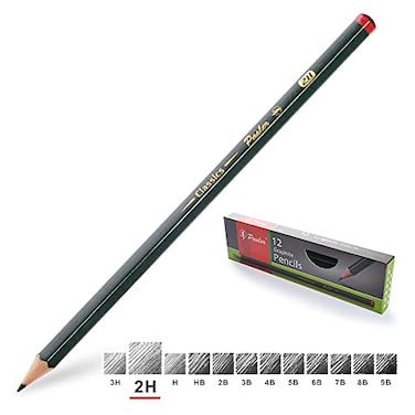 Pasler Professional Graphic Sketching Drawing Pencils 12 Count 2H