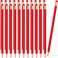 Zhanmai 24 Pieces Red Pencils with Eraser Pre Sharpened Wooden Erasable Checking HB Pencils with Erasable Tops for Writing Drawing Checking Coloring Tests Grading Map Coloring Editing Office Favors