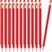 Zhanmai 24 Pieces Red Pencils with Eraser Pre Sharpened Wooden Erasable Checking HB Pencils with Erasable Tops for Writing Drawing Checking Coloring Tests Grading Map Coloring Editing Office Favors
