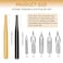 Mozeat Lens 12PCS Comic Pen Nibs Set Oblique Calligraphy Dip Pen Nib Holder with Stainless Steel Replacements for Writing Signing Painting