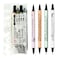 Kuretake ZIG Twin Marker BLACK 4 Assortment set for Hand Lettering Calligraphy Art Illustration Journaling Cartooning AP Certificated Made in Japan