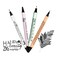 Kuretake ZIG Twin Marker BLACK 4 Assortment set for Hand Lettering Calligraphy Art Illustration Journaling Cartooning AP Certificated Made in Japan