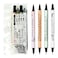 Kuretake ZIG Twin Marker BLACK 4 Assortment set for Hand Lettering Calligraphy Art Illustration Journaling Cartooning AP Certificated Made in Japan