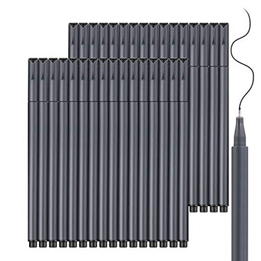Taotree Journal Planner Pens 24 Black Fine Point Pens Ideal for Art Crafts Scrapbooks School Office and More