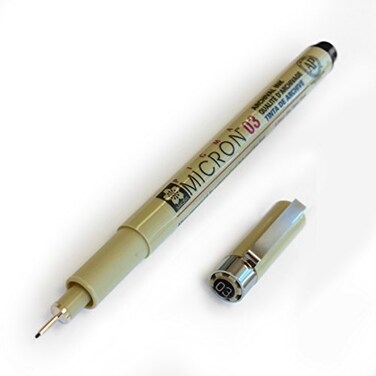 Pigma Sakura MicronPigment FinelinersSingle03MmBlack