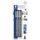STAEDTLER Staedtler Pigment Liner Pack Black 3 Pens Assorted Line Widths 05mm12mmChisel 3089S2BK3