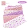 TERMINAL 100 Cotton Fabric Bundle Floral PreCut Squares 20x20 for Sewing DIY Patchwork Quilting Purple