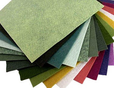 Over the 15 Succulent Colors 9x12 inches Merino Wool Blend Felt Sheets Collection OTR Felt