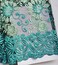 SanVera17 African Lace Fabric 5 Yards Beading Rhinestones for Dress Green