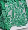 SanVera17 African Lace Fabric 5 Yards Beading Rhinestones for Dress Green