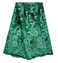 SanVera17 African Lace Fabric 5 Yards Beading Rhinestones for Dress Green