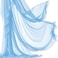 Barcelonetta Chiffon Fabric Decoration Drapery Fabric Wedding Gender Reveal Baby Shower Birthday for Arbor Arch Canopy Table and Chair Decoration Light Blue 10 Yards