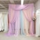 Barcelonetta Chiffon Fabric Decoration Drapery Fabric Wedding Gender Reveal Baby Shower Birthday for Arbor Arch Canopy Table and Chair Decoration Light Blue 10 Yards