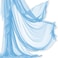 Barcelonetta Chiffon Fabric Decoration Drapery Fabric Wedding Gender Reveal Baby Shower Birthday for Arbor Arch Canopy Table and Chair Decoration Light Blue 10 Yards