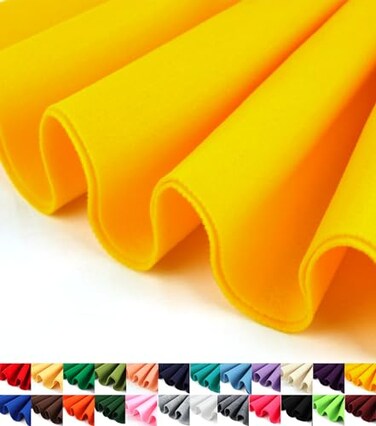 Barcelonetta Felt Fabric 72 Wide 16mm Thick Acrylic Soft Felt by the Yard Felt for DIY Crafts Projects Sewing Golden Yellow Half Yard