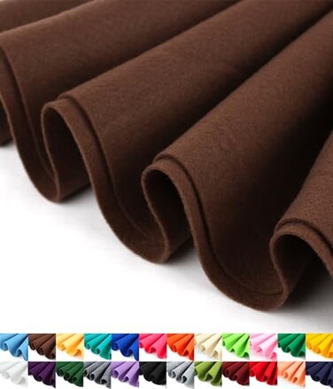 Barcelonetta Felt Fabric 72 Wide 16mm Thick Acrylic Soft Felt by the Yard Felt for DIY Crafts Projects Sewing Light Brown Half Yard