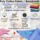 Barcelonetta Poly Cotton Fabric for Sewing Broadcloth Fabric by the Yard 60 Wide Roll Lightweight Breathable Lining Home Textile Skirts Tote Bags Navy 2 Yard