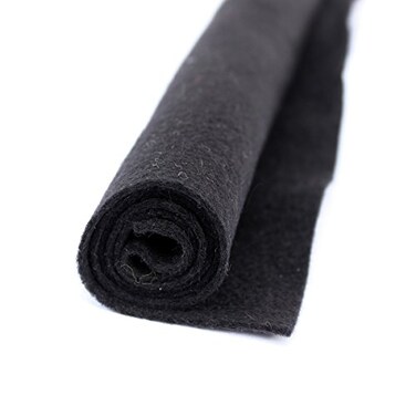 National Nonwovens Black Wool Felt Oversized Sheet 35 Wool Blend 1 12x18 inch Sheet