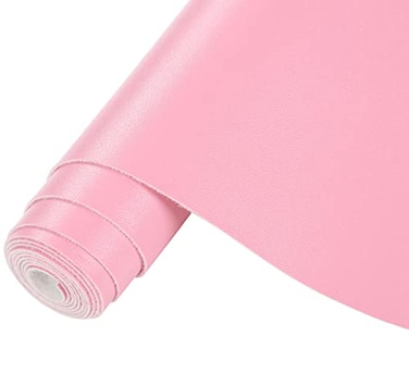 CDY Solid Color Pink Faux Leather Sheets 138X53 Smooth PU Synthetic Leather Roll Perfect for Crafts Handbags Wallets Jewelry Earrings Bows Making Pink
