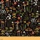 Castle Fairy Cute Mushroon Fabric by The Yard Wild Flowers Jungle Plants Decor Soft Flannel Polyester No Stretch Sewing Craft Natural Moth Snail Rustic Style Fabric for Home DIY Projects 1 Yard36 L x