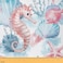 Feelyou Ocean Upholstery Fabric for Chairs Marine Seahorse Starfish Shell Fabric by The Yard Nautical Sea Life Beach Decorative Fabric for Upholstery and Home DIY Projects 1 Yard Blue Coral