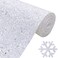 Greatdiy Sparkly Pearl White Chunky Glitter Faux Leather Roll Shiny Solid Color Winter Fabric Material for Bows Crafts Earrings 12 x 52 inch 170158