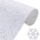 Greatdiy Sparkly Pearl White Chunky Glitter Faux Leather Roll Shiny Solid Color Winter Fabric Material for Bows Crafts Earrings 12 x 52 inch 170158