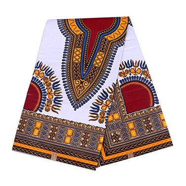 HollandaisWax African Fabric 6 Yard Printed Wax Cloth African Ankara Fabric for Party Dress 2003