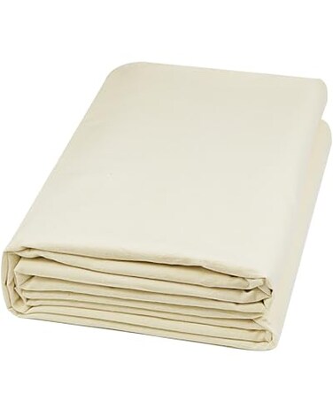 HOTGODEN Light Weight 100 Cotton Muslin Fabric 63 inch x 2510 Yards Unbleached Muslin Linen Fabric Material for Sewing Material Apparel Cloth