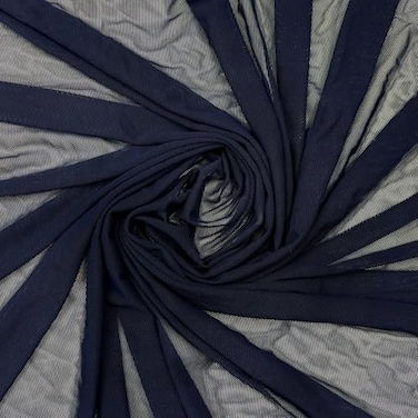 Ice Fabrics 4Way Stretch Power Mesh Fabric by The Yard 60 Wide Nylon Spandex Sheer Net Breathable Stretchy Mesh Fabric for Sewing Activewear Dresses Crafts Navy Blue 2 Yards