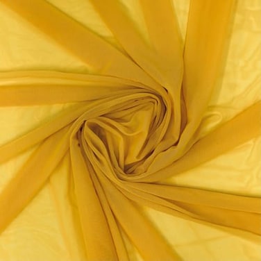 Ice Fabrics 4Way Stretch Power Mesh Fabric by The Yard 60 Wide Nylon Spandex Sheer Net Breathable Stretchy Mesh Fabric for Sewing Activewear Dresses Crafts Yellow 1 Yard