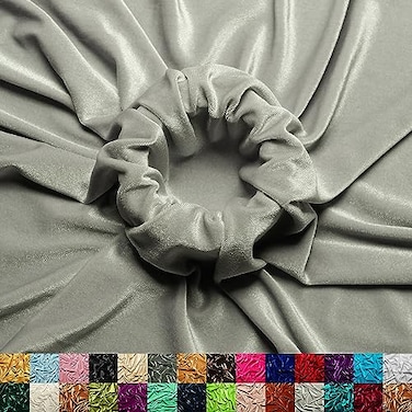 Ice Fabrics Stretch Velvet Fabric by The Yard 60 Wide Soft Stretchy Fabric for Sewing Clothes Apparel Costume Crafts 90 Polyester 10 Spandex Silver 1 Yard