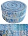 LENAILIN Jelly Roll Fabric 20 Assorted Floral Prints 100 Cotton Quilting Fabric 40 PreCut Strips 25 x 44 Inch for Quilting Sewing and DIY ProjectsBlue Ocean