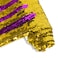 Manyshofu Mermaid Sequin Fabric Shimmer Reversible Sequin Fabric Wall Flip Sequin Fabric Mesh Glitter Fabric for Sewing DIY Graffiti Wedding Half of Yard Two Tone Gold Purple