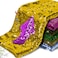 Manyshofu Mermaid Sequin Fabric Shimmer Reversible Sequin Fabric Wall Flip Sequin Fabric Mesh Glitter Fabric for Sewing DIY Graffiti Wedding Half of Yard Two Tone Gold Purple