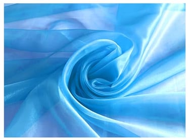 MDS Pack of 5 Yards Bridal Solid Sheer Organza Fabric for Wedding Dress Crafts Decorations Backdrop Craft Supplies Silky Shiny Organza Fabrics 44 Wide Blue