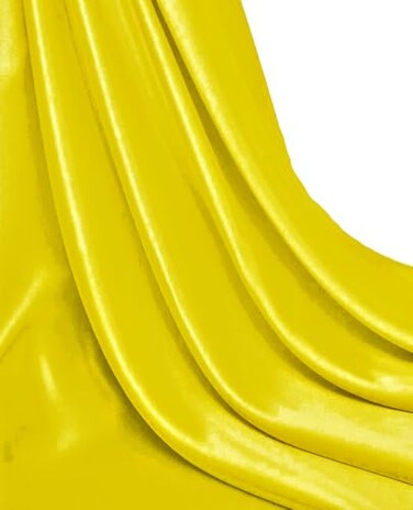 MDS Satin Fabric 10 Yards 44 Wide Silky Smooth Charmeuse Sateen Cloth for Wedding Arch Drapery Panel Backdrop Party Event Banquet Home Decoration Curtain Crafts DIY Sewing Costume Yellow