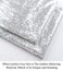 Pardecor Sequin Fabric by the Yard Silver 1 Yard Glitter Fabric Mesh Sequins Fabric for Sewing Clothing and Making Wedding Party Tablecloth Table Runner Decorations