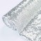 Pardecor Sequin Fabric by the Yard Silver 1 Yard Glitter Fabric Mesh Sequins Fabric for Sewing Clothing and Making Wedding Party Tablecloth Table Runner Decorations