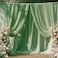 WENSINL Sage Green Chiffon Fabric 5 Yard Sheer Voile Tulle Fabric for Draping Wedding Arbor Backdrop Canopy Fitted Birthday Party Engagement Anniversary Bridal Shower Sewing DIY Decorations