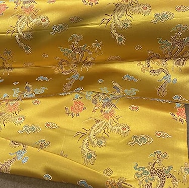 Sedona Designz, Sedona Designz Chinese Dragon Brocade Fabric by The Yard 45 Wide 100 Polyester Luxurious Vibrant for Costumes Quilting Decor and Crafts