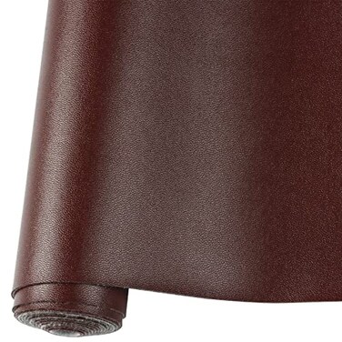 GLOREIEY Smooth Solid Color Faux Leather Sheets Roll 12X53 30cmX135cmVery Suitable for Making Crafts Leather Earrings BowsSewing Chocolate