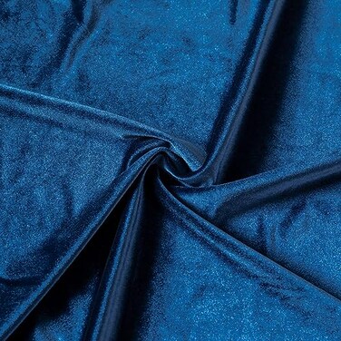 Qidkeo Stretch Velvet Fabric by The Yard for ApparelSewingCraftingFull Dress 93 Polyester 7 Spandex 63 Wide Blue1Yard