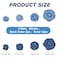 SUPERFINDINGS 16Pcs Fabric Flower Blue Denim Cloth Flowers 8 Style Camelia Sewing Flowers for Clothes Hairclips Decoration DIY Costume Accessories