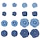 SUPERFINDINGS 16Pcs Fabric Flower Blue Denim Cloth Flowers 8 Style Camelia Sewing Flowers for Clothes Hairclips Decoration DIY Costume Accessories