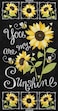 TIMELESS TREASURES Timeless Treasures Fabrics You are My Sunshine Sunflowers and Bees Black 24 Sunflower Chalkboard P